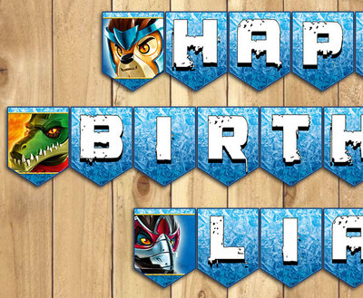 Lego Chima Birthday Banner - Instantly Downloadable Printable Customizable Legends of Chima Inspired Birthday Banner - Includes all letters
